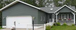 gray-toned steel siding on a residential home